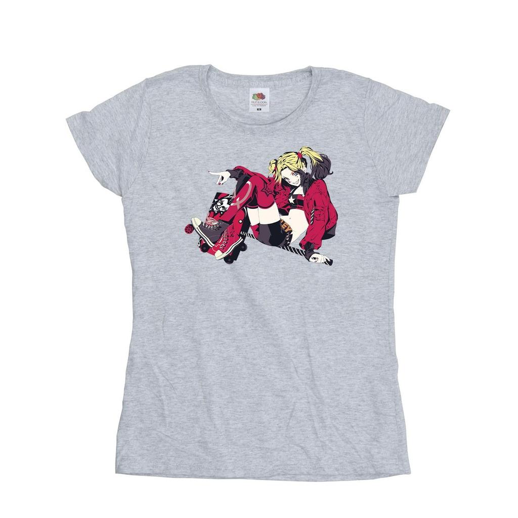DC Comics Womens/Ladies Harley Quinn Rollerskates Cotton T-Shirt