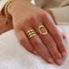 Youthway  Gold Plated Waterproof Ring Series For Woman Stainless Steel Charm Fashion Jewelry Elegant Party