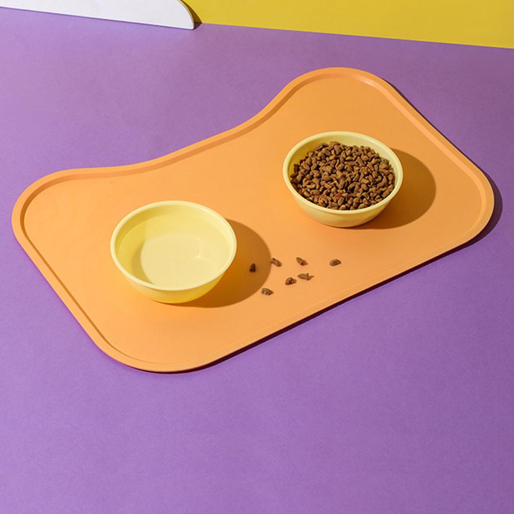 Pet Feeding Mat Waterproof Slip Resistance Silicone Dog Food Mat Cat Placemat for Floors