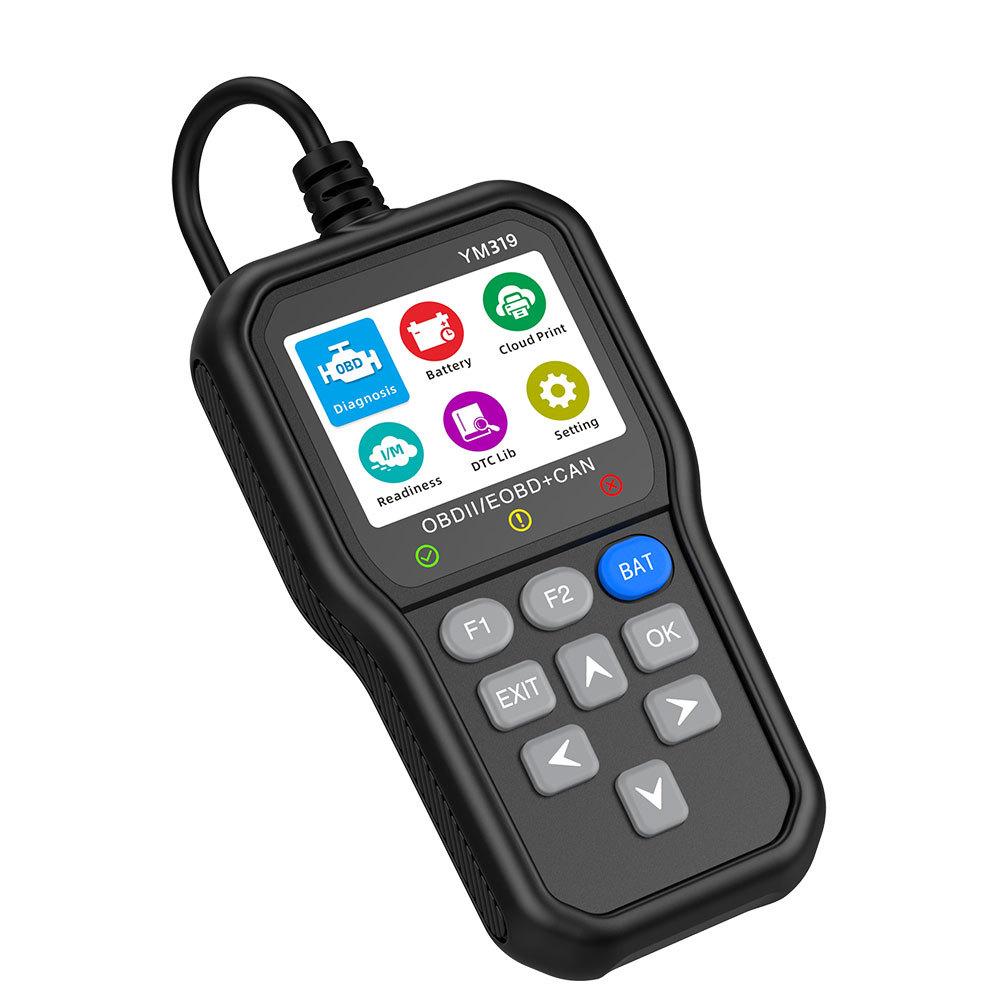 OBD2 Scanner Battery Tester Diagnostic Tool, Car Code Reader CAN Clear Fault Light, Scan Auto Battery Voltage/Life, Printer for OBDII Cars Since 1996