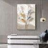 Pink White Flower Poster Leaf Plant Print Canvas Art Painting Wall Photos Modern Home Decor