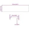 VidaXL Appuis de fenêtre 2 pcs non traité 110x25x2cm bois chêne massif 4009105