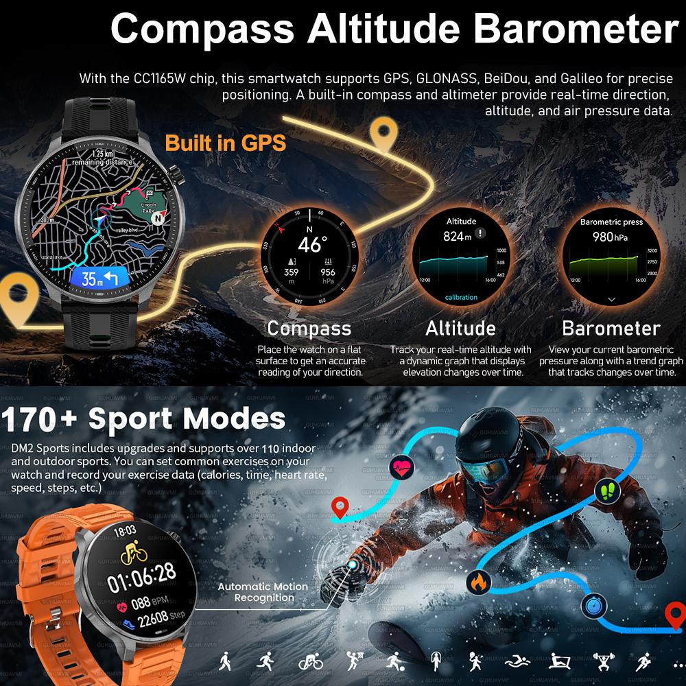 New Fashion GPS Navigation 4GB Big Memory Men Smart Watch APP Download TWS 3D Menu HD Call Sports Smart Watch For Men Women