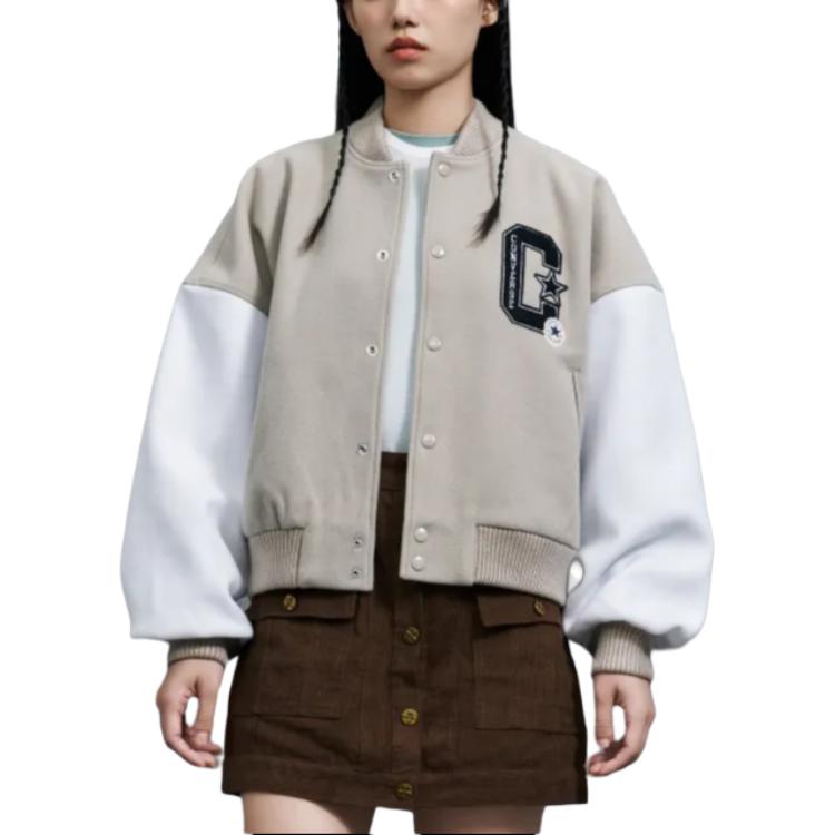 Converse Baseball Jacket Women's Brown 10026772-A01