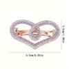 Rhinestone Hollow Heart Hair Clip with Spring for Small Half-Up Hairstyles and Back of the Head Accessories