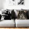 Cushion Cover Silky Short Plush Home Sofa Cushion Cover - Invisible Zipper Home Decoration Frankenstein Movie