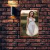 Vintage Metal Tin Sign - Farmhouse Wall Art Rustic White Dress Woman Decor for Bedroom Bar Garage Outdoor
