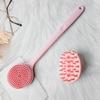 Silikon Rückenbürste für die Dusche Langer Griff Körper Tiefenreinigung und Peeling Massage Doppelseitig Weiche Borsten