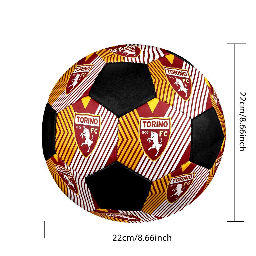1 PZ Pallone da calcio Torino FC taglia 5 Pallone da calcio indoor Praha Colorato Per tutte le età Cucito a macchina PVC Pronto per la competizione Resistente Alta elasticità