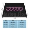 Barbed Wire Hearts Blanket For Sofa Bed Travel Emo Cute Anime Scene Scenecore Webcore Rainbowcore Kidcore