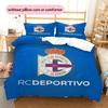 Deportivo de La Coruña Set Copripiumino con Fantasia Decorazione per la Casa Regalo (1 * copripiumino + 2 * federe senza imbottitura)