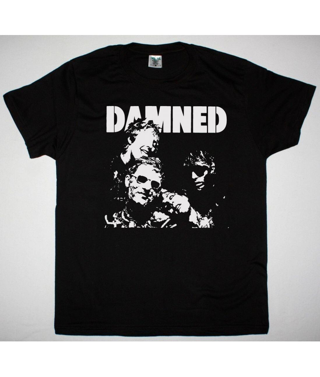 Vtg THE DAMNED Band Members Heavy Cotton Black All Size Unisex Shirt TU317 L