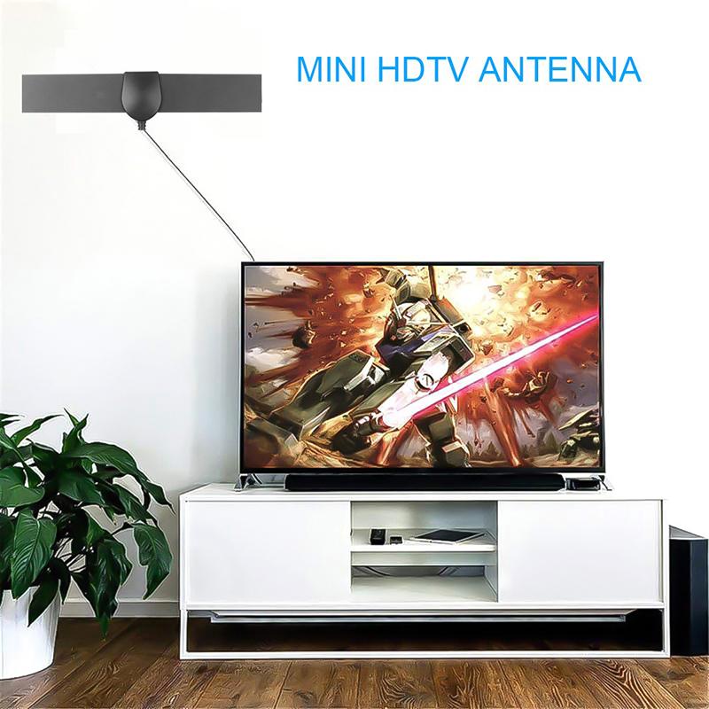 25 mils rekkevidde antenne TV digital HD 4K antenne digital innendørs HDTV støtter 1080P
