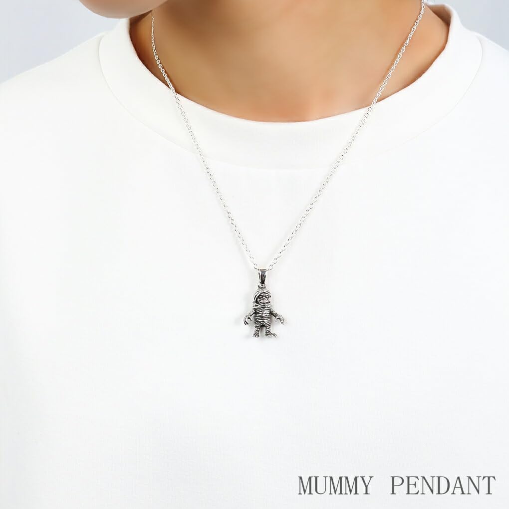 [Shinjuku Gin no Kura] Mumien-Anhänger (Keine Kette) Silber 925 3D Monster Bandagierter Mann Mumie Tot Ägyptischer Horror Merchandise Herren