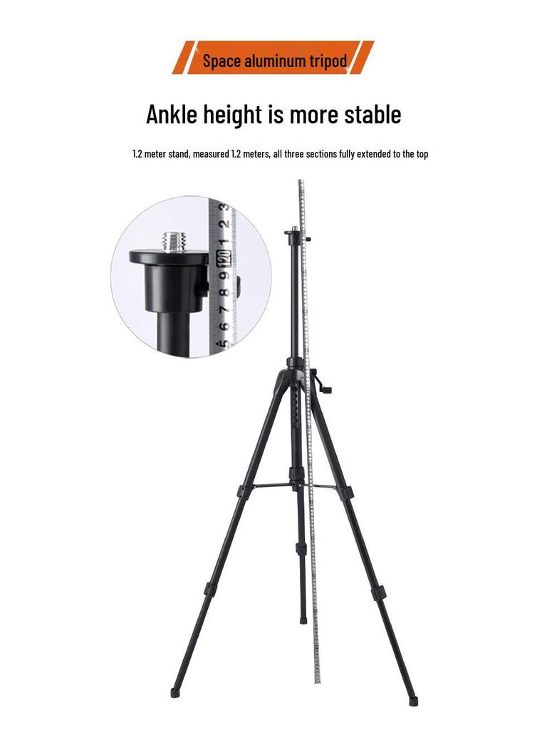 Infračervený laserový stativ: Odolná hliníková podpěrná tyč a vodováha