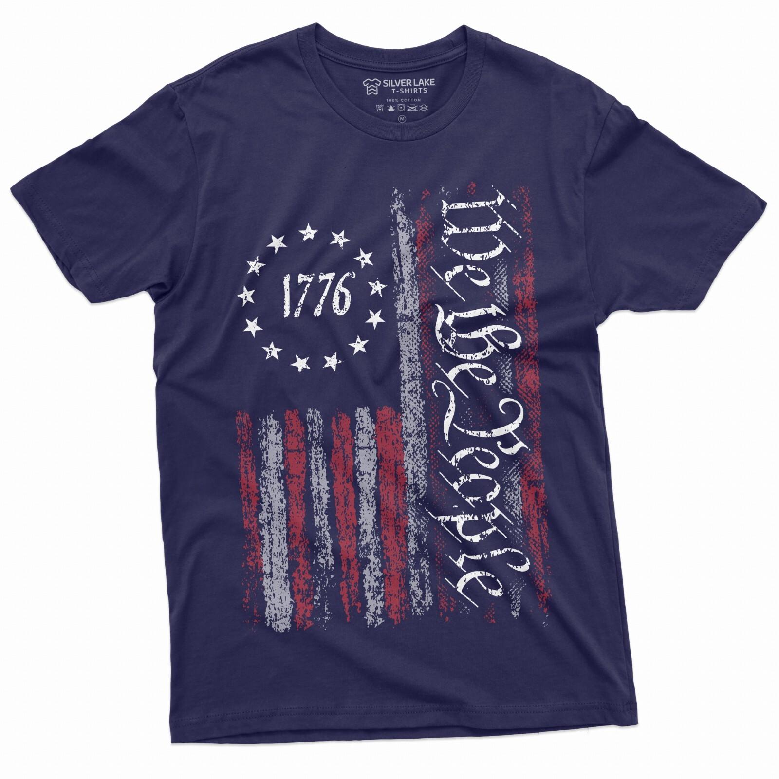Футболка We the People 1776 День Независимости 4 июля США графическая футболка с флагом 2XL