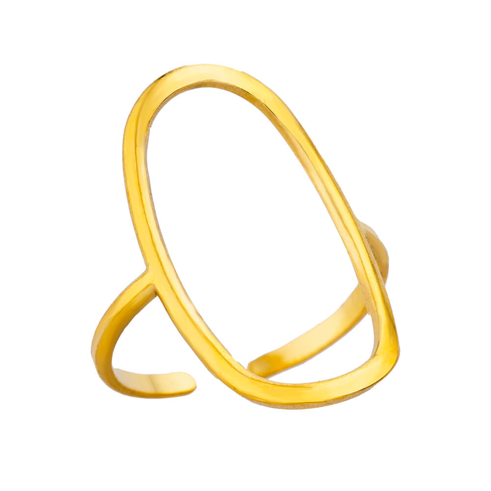 Retro Exaggerated Hollow Open Rings For Women Men Gold Color Stainless Steel Ring Wedding Waterproof Jewelry Gift Anillos