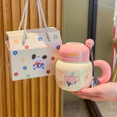 Geburtstagsgeschenk für Mädchen ins niedlicher Babyelefant Mini-Kessel Paar Keramiktasse Souvenir Geschenkbox