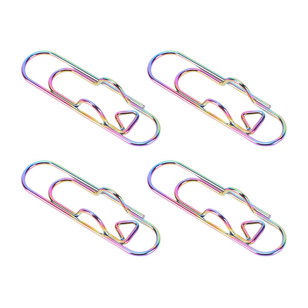20PCS Stainless Steel Pen Clips Paperclip Pencil Holder for Journal Notebook Dazzling Color