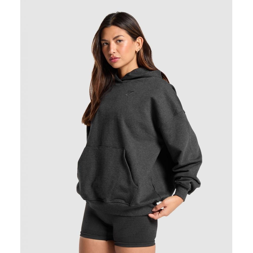 Gymshark Rest Day Sweats Hoodie Black Marl B2a7p Bbbc