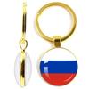 National Flag Double-Sided Keychain Korea, Serbia, Russia, Slovenia, Argentina, The United States,Turkey, Spain,Dominica Keyring