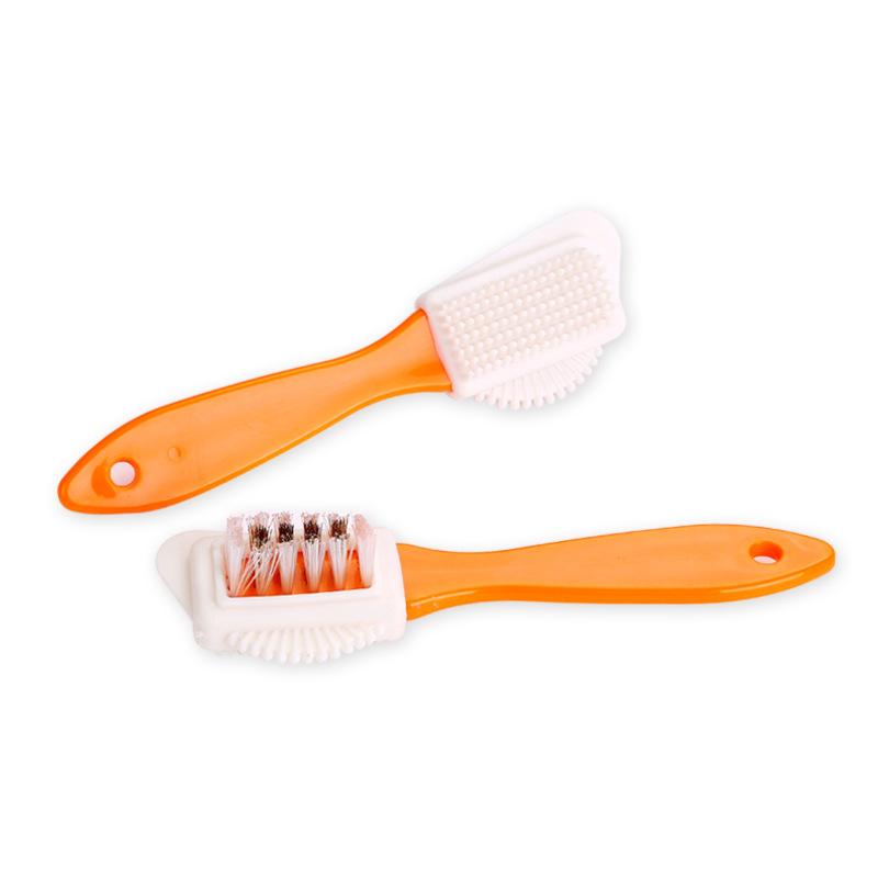 Shoes Cleaning Soft Plastic 3 Sides Shoes Brush S Shape Boots Nubuck Suede Nice