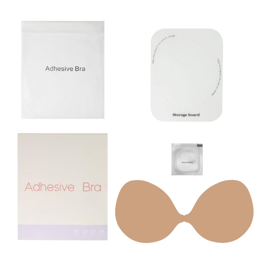 Push-up Sticky Bra Waterproof Sweat-proof Invisible Bra Reusable Silicone Adhesive Bra For Women With Storage Replaceable Pads