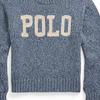 Polo Ralph Lauren SS24 Letter Embroidered Long Sleeve Crew Neck Loose Knit Sweater Women sweater Blue WMPOSWENC020871-999