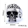 Vintage Punk Style Wielowzór Czaszki Pierścionki Unisex Biker Fajne Akcesoria na Palce