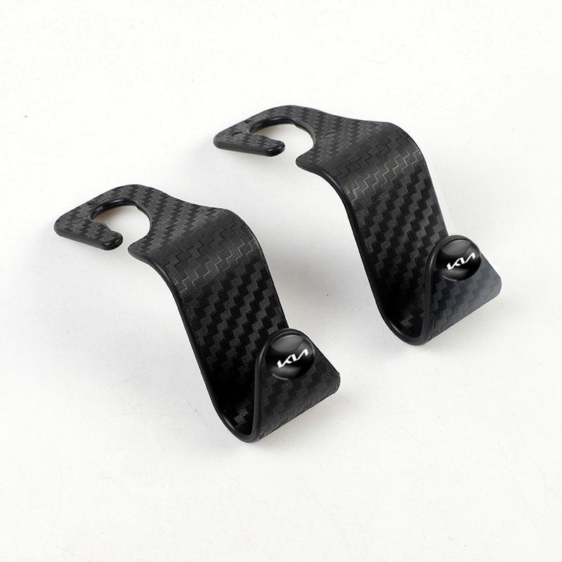 2Pcs Carbon fiber hook car seat headrest hook For Kia KN Sportage Ceed Picanto Rio ProCeed Forte K7 K5
