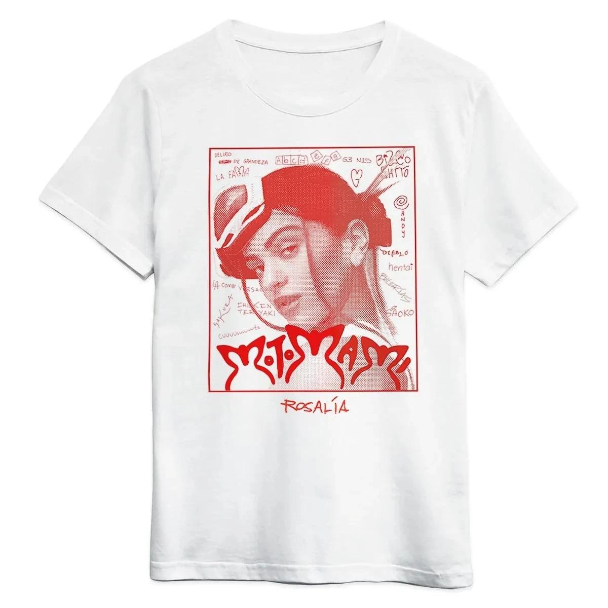 

Singer Rosalía Rosalia Cotton Unisex Shirt 2026 Album Tour Graphics Short Sleeve Streetwear Oversized Short Sleeved Cheap Tshirt S