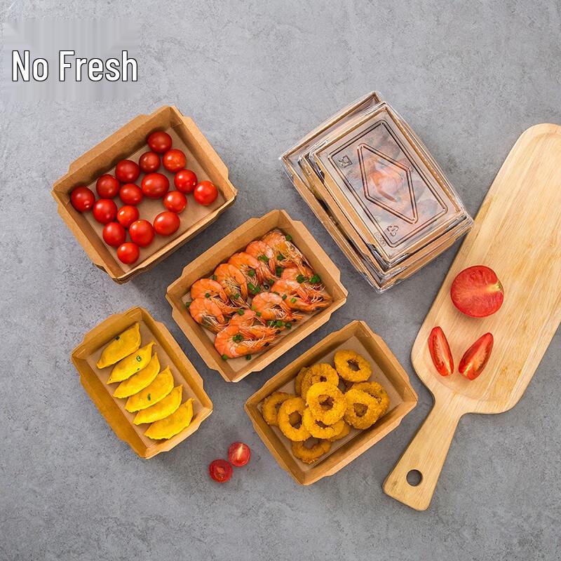Disposable Kraft Paper Food Containers with Lids