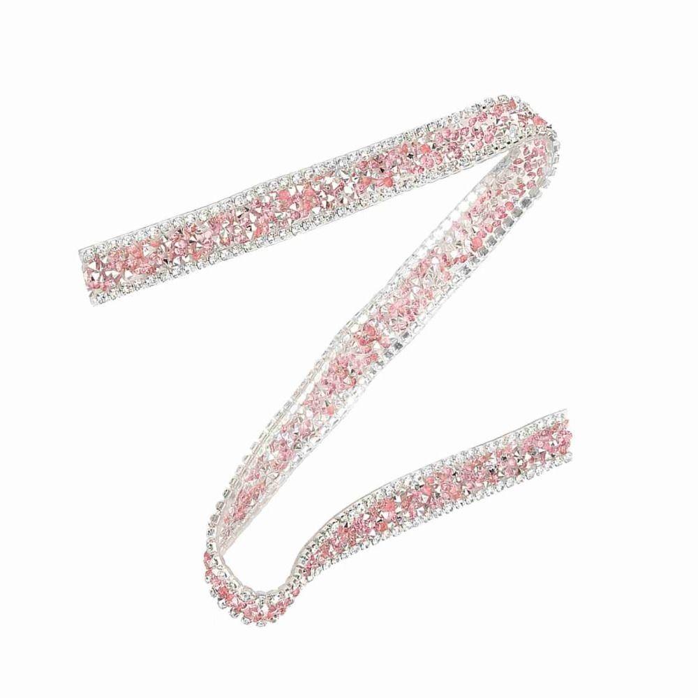 1pcs Hotfix Trim Crystal Trim Ribbon 1 Yard Length Diamond Mesh Wrap Rhinestone Ribbon  For Sewing