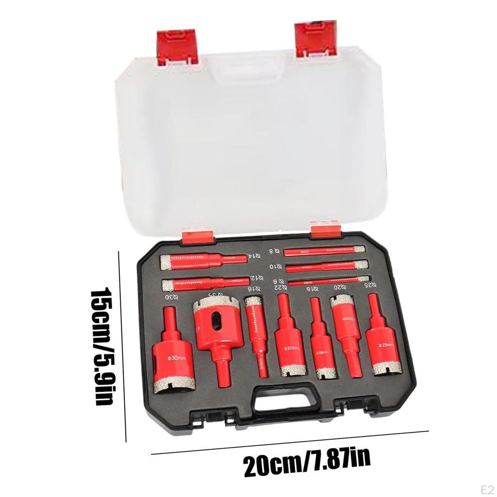 12 Stück Fliesenloch-Set Diamant Leichtgewicht Marmor Gips DIY Premium Kernbohrer-Set