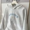 Navava Men Casual Loose Fit Pocket Lettering Long Sleeve Hoodie Nt3172
