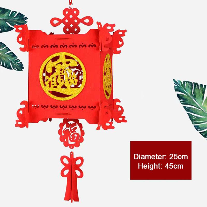 Čínské červené papírové lucerny Festivalové dekorace Oslavné potřeby Vodotěsné Různé velikosti Pro Rok