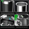 Car Ashtray With LED Light Universal Alloy Ash Tray Car Retardant Cigarette Holder Ash Tray Automotive Supplies 1PC