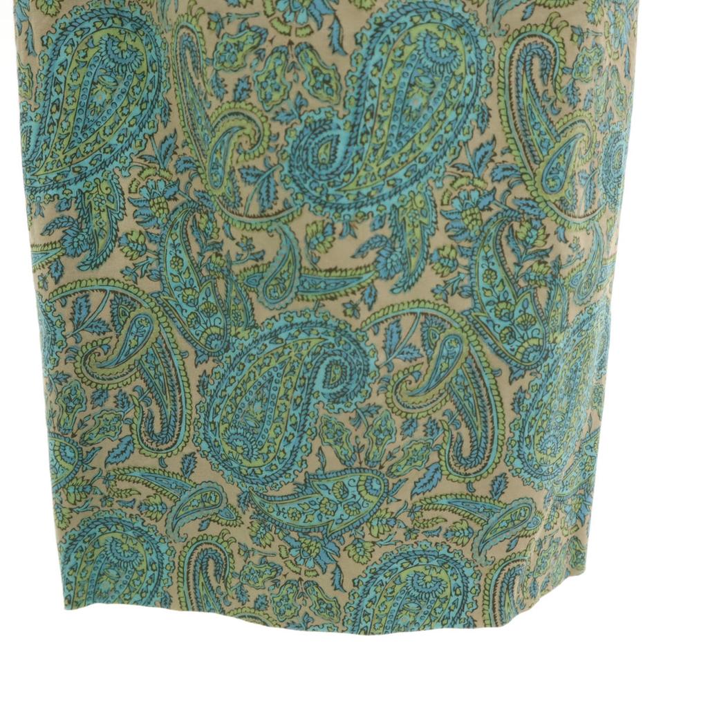 Gap Paisley Pattern Stretch Pants 12R Beige Women Used