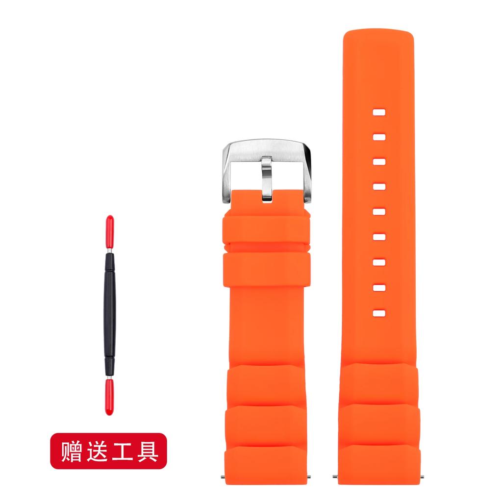 22mm 24mm New Breathable Silicone Sports watchBand For Any Watch Rubber Wrist Strap Soft Waterproof Men's Accessories for Seiko