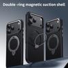 360 Rotating Kickstand Magnetic Carbon Fiber Pattern Case For iPhone 17 Pro Max 16 Plus 15 14 13 12 Comfortable Grip Slim Cover