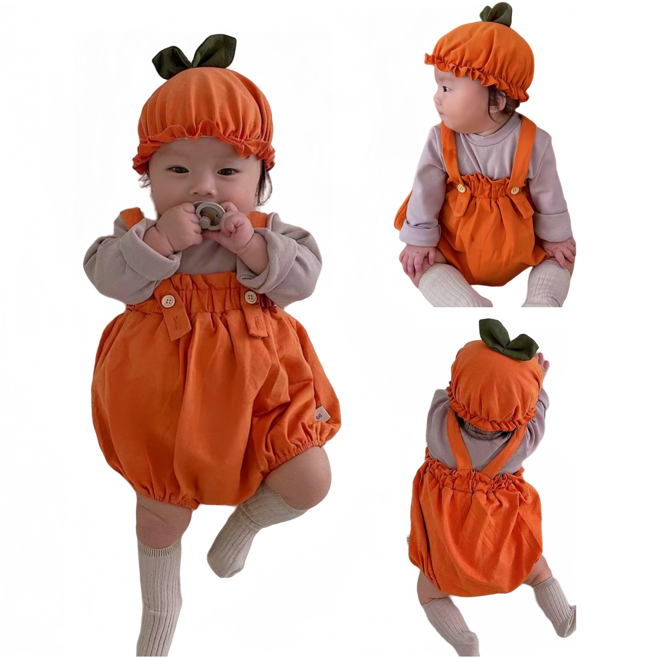 

VNGOLERRY Baby Romper Pumpkin Halloween with Cosplay Costume for Baby Girls and Perfect for Sizes and 90 Overalls, Pants, Jumpsuit, Hat, Boys,