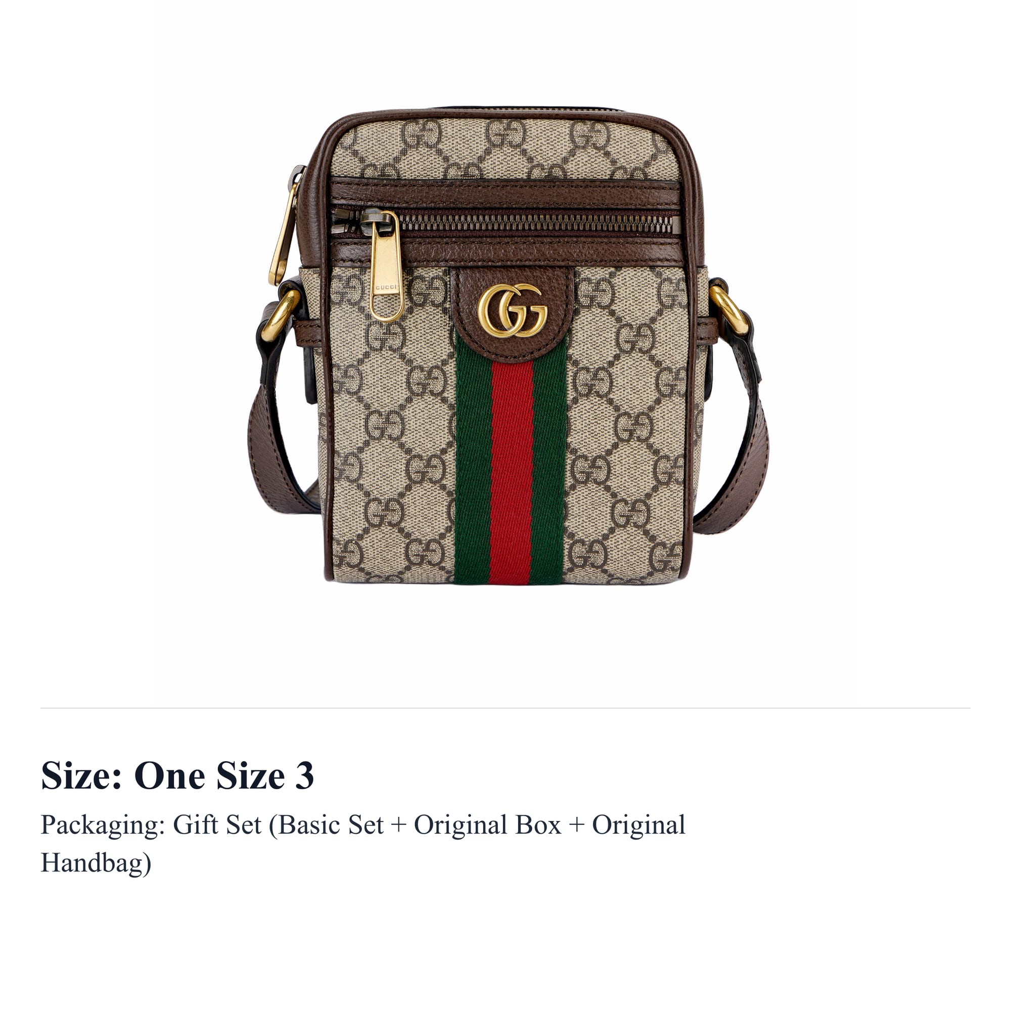 GUCCI Ophidia GG Shoulder Bag Beige/Ebony