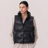 Faux Leather Goose Down Vest Htwpd5l02t