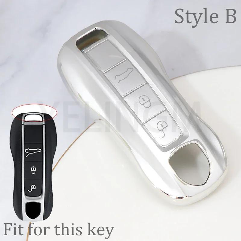 Car Key Fob Case Cover Shell For Porsche Panamera Spyder Carrera Macan Boxster Cayman Cayenne 911 970 981 991 Protector