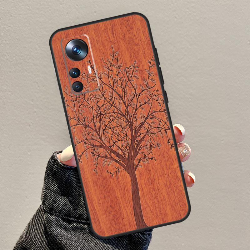 Natural Bamboo Wood Pattern Print Case For POCO M6 Pro X3 X5 F5 F3 F4 X4 GT M5s Cover For Xiaomi 11T Pro 12T 12 13 Lite 12X