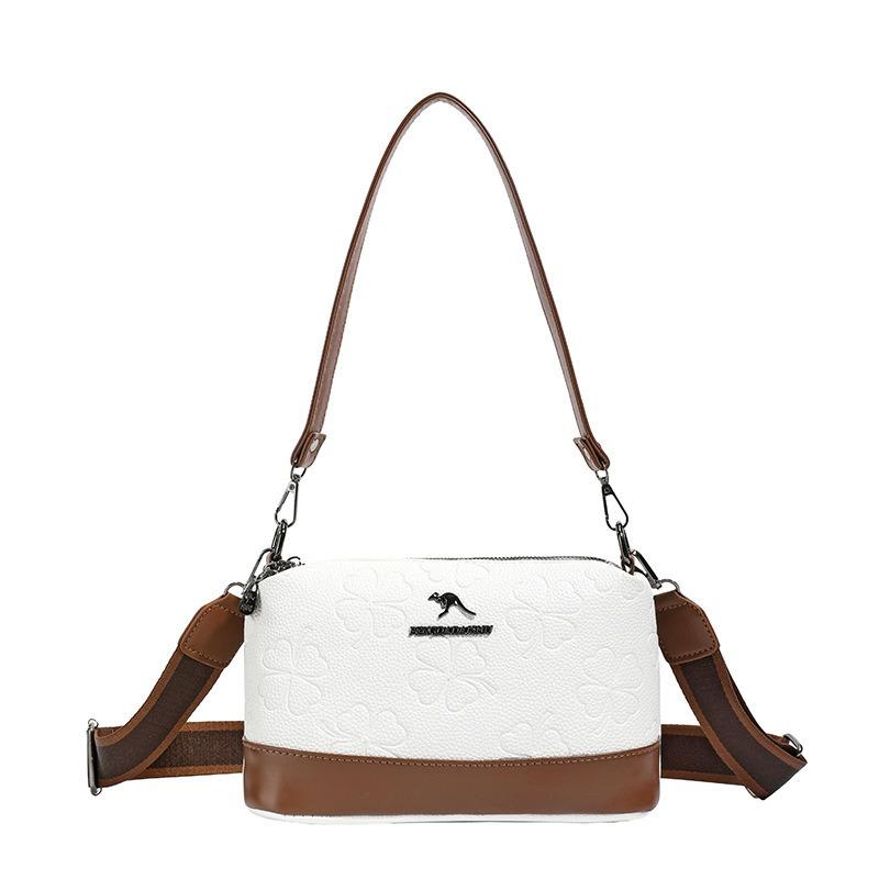 Klasická retro dámska crossbody kabelka s veľkou kapacitou, jednoduchá denná kabelka cez rameno, mäkká kožená jednofarebná, všetko
