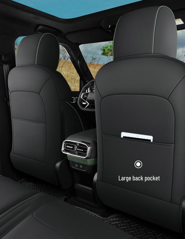 Traveler Car Seat Cushion Cover - Universal Fit, Full Leather, Four Seasons, New Model, for Five-Seat Cars