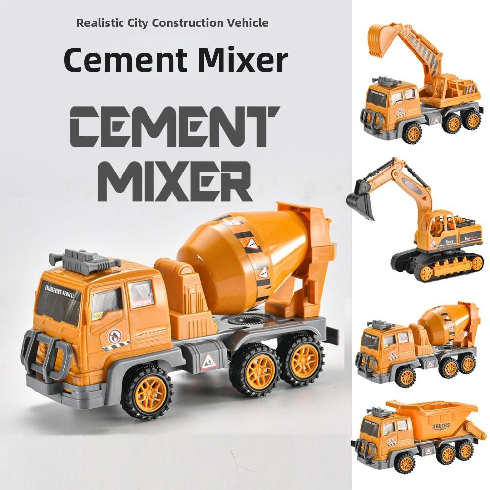 4 Styles Inertia Engineering Car Toy Plastic Excavator Model Tractor Toy  Children Gift