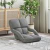Adjustable Floor Stool Dark Gray Velvet