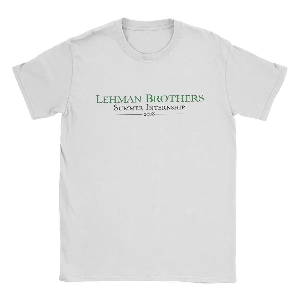 Casual Lehman Brothers Risk Management 2008 T-Shirts for Men Round Neck Cotton T Shirt Short Sleeve Tees Classic Merchandise